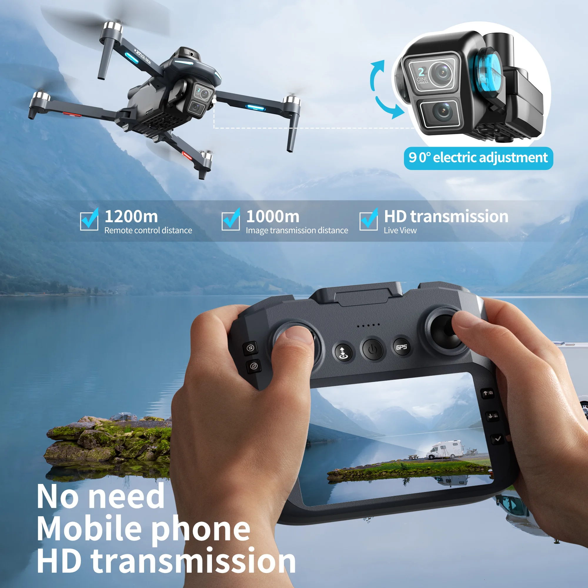 Drone GPS Original XT606 MAX 4 - Drone Multispectral avis et prix