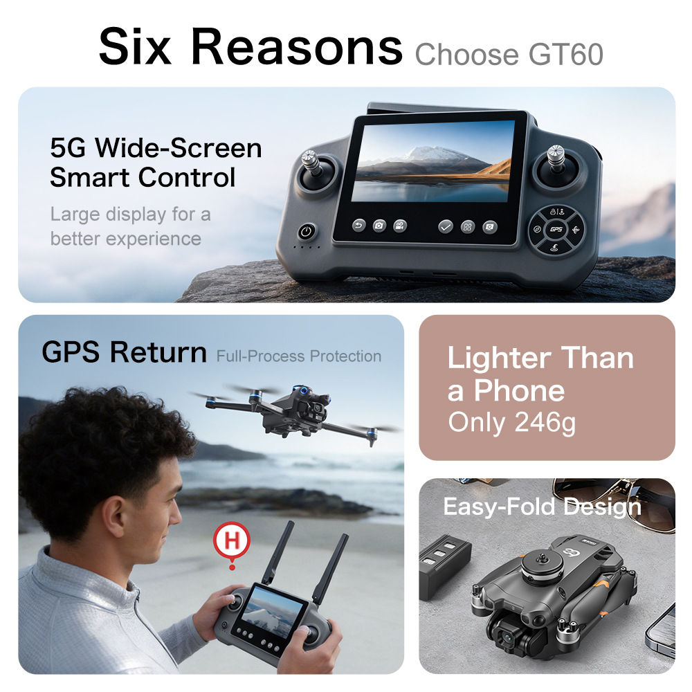 Nouveau drone GPS GT60, photog - Drone Multispectral avis et prix